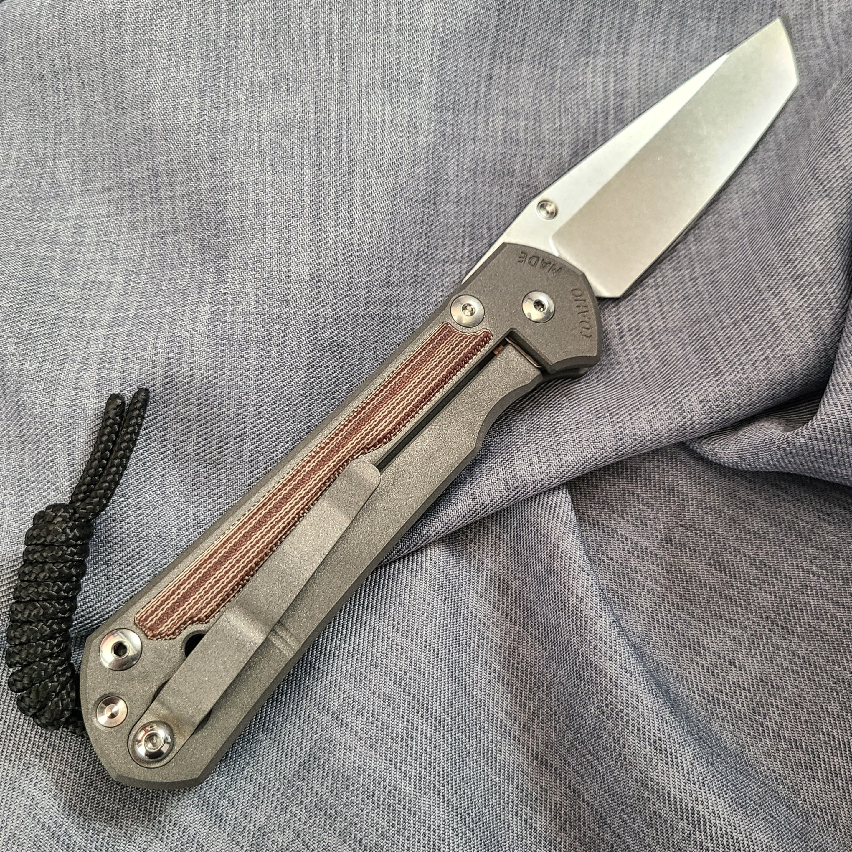 Chris Reeve Large Sebenza 31 Magnacut Tanto Natural Canvas Micarta