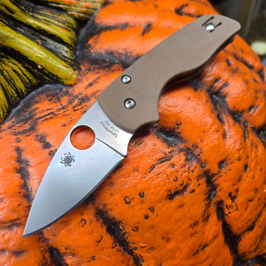 Spyderco C230GPBN15V Lil' Native Brown G-10 CPM-15V Folder *SPRINT RUN*