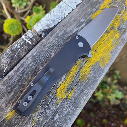 Protech 5401 Black Malibu Reverse Tanto Magnacut Button Lock Flipper