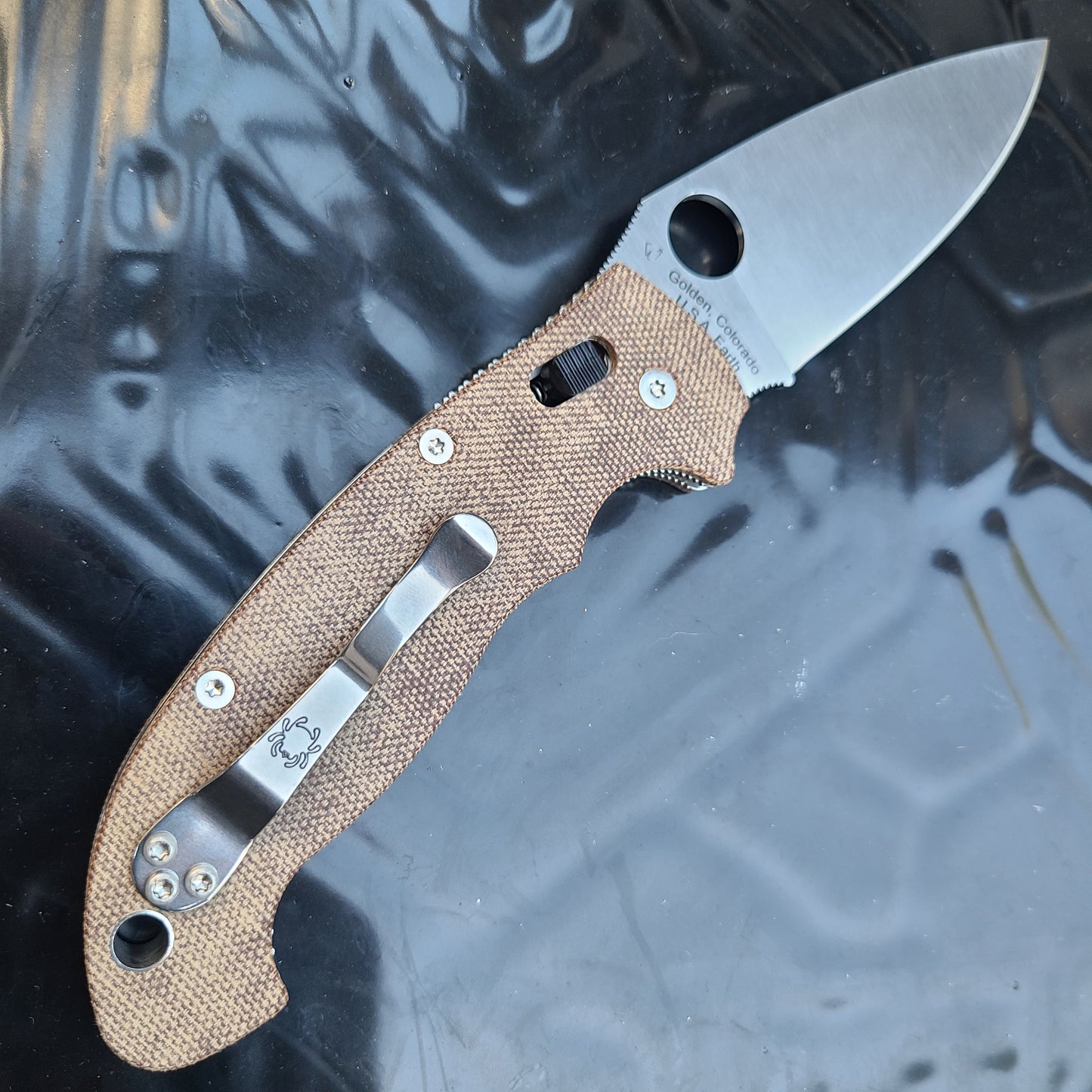 Spyderco C95MPCW2 Manix 2 XL Brown Micarta Cruwear Folder