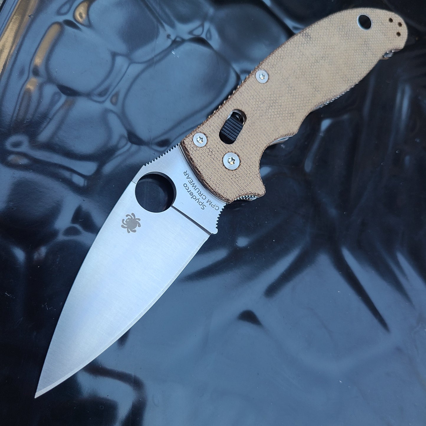 Spyderco C101MPCW2 Manix 2 Brown Micarta Cruwear Folder