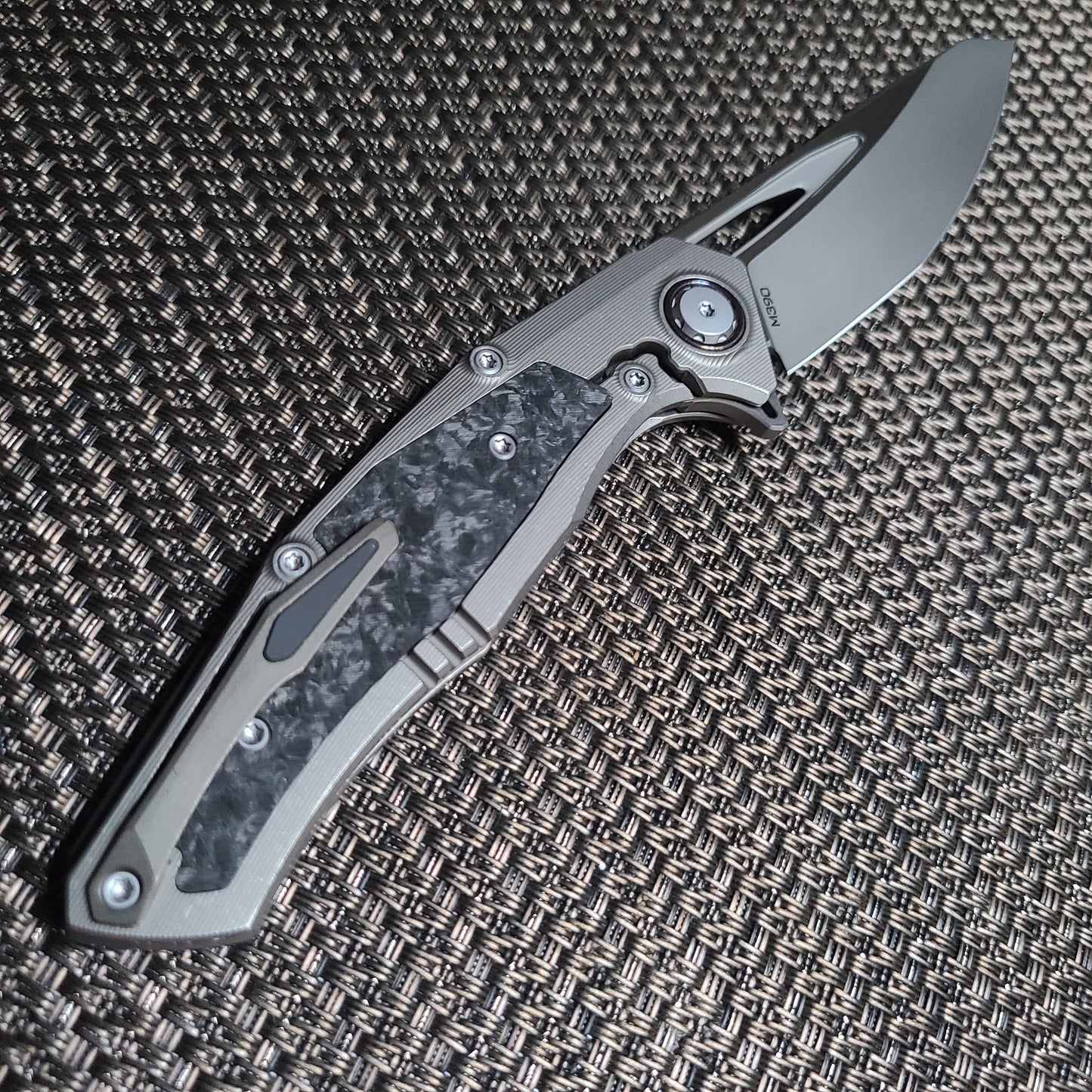 Venom Knives Maverick Titanium Carbon Fiber M390 Folder