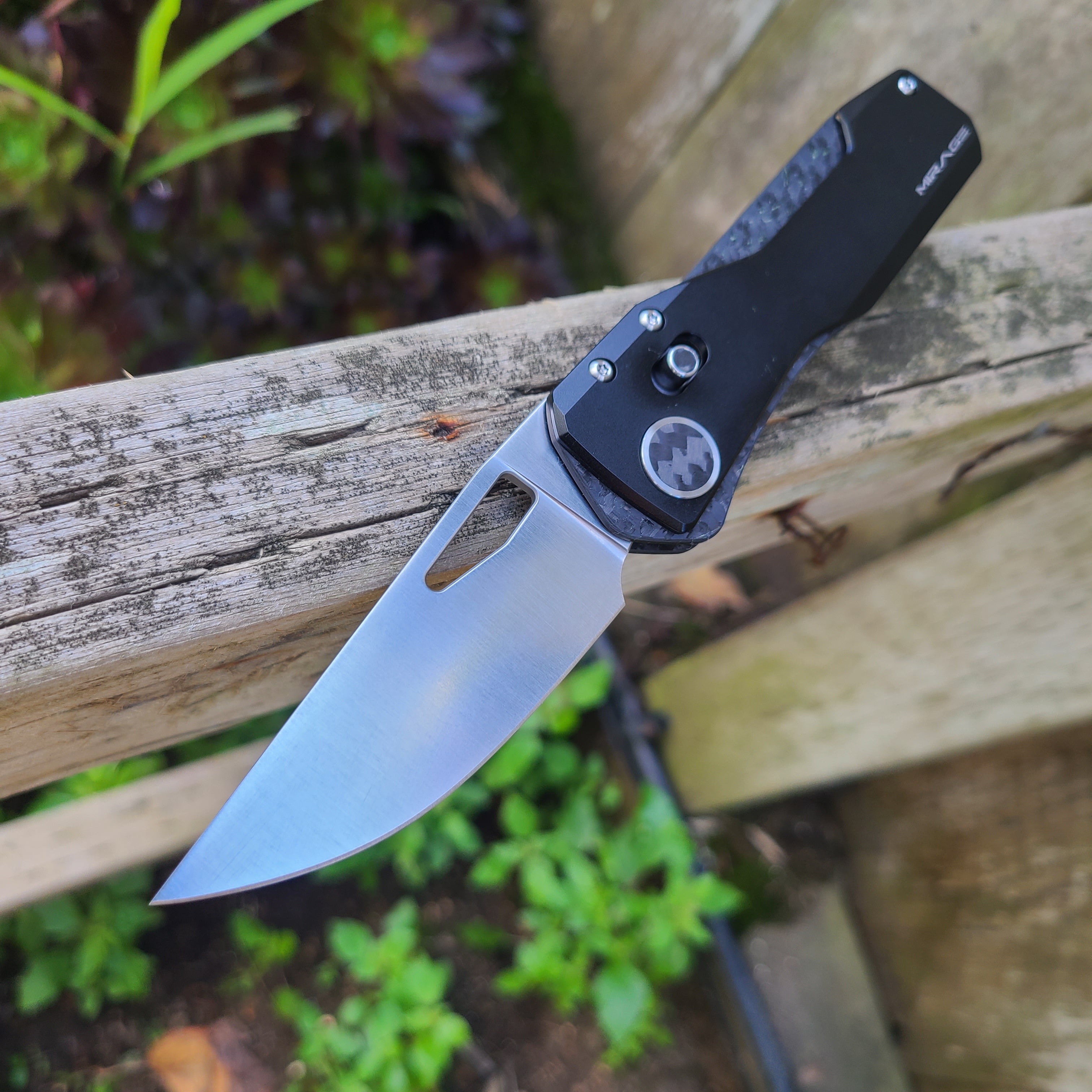 Winter Blade Mirage Black Titanium CF M390 Folder || WE BE KNIVES – We ...