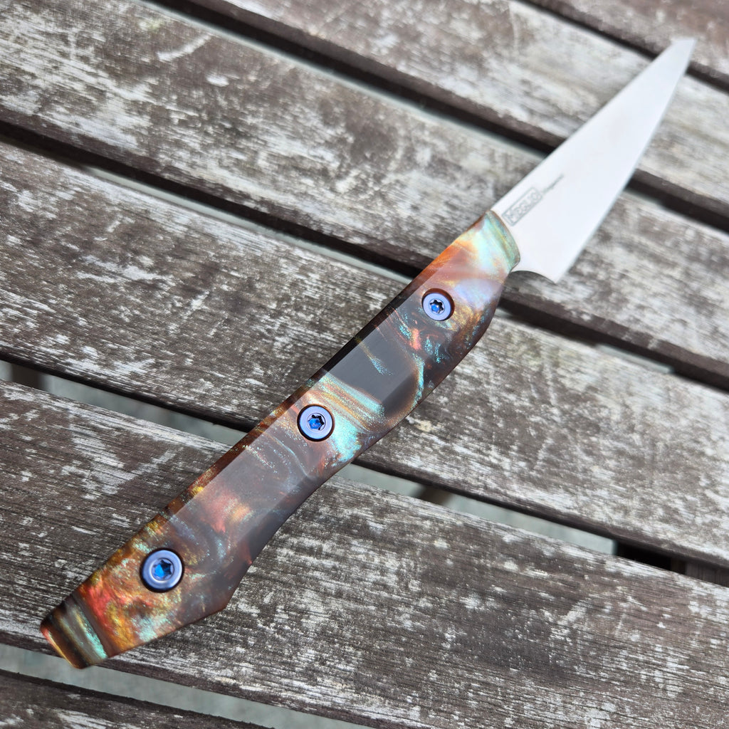 Meglio Knives 3.5" Semi Custom Glitter Copper Paring Knife