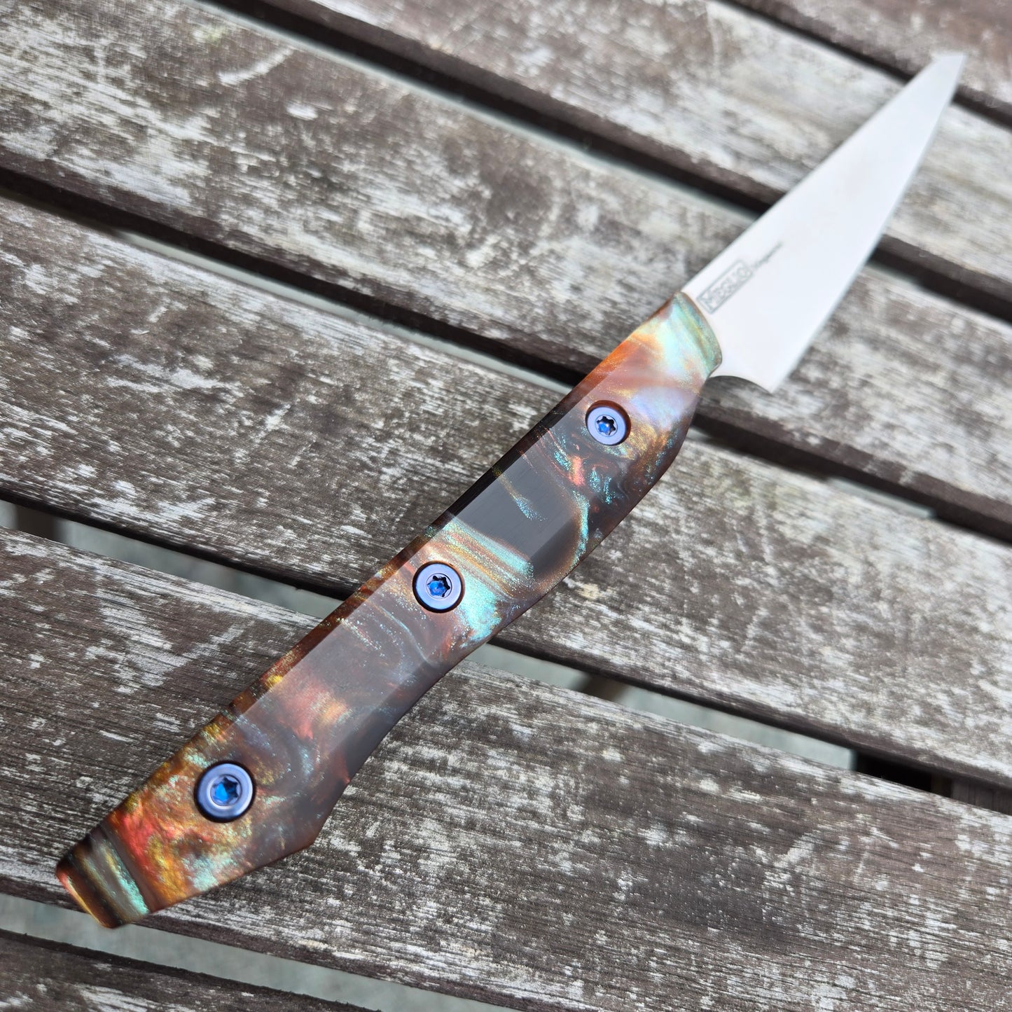 Meglio Knives 3.5" Semi Custom Glitter Copper Paring Knife