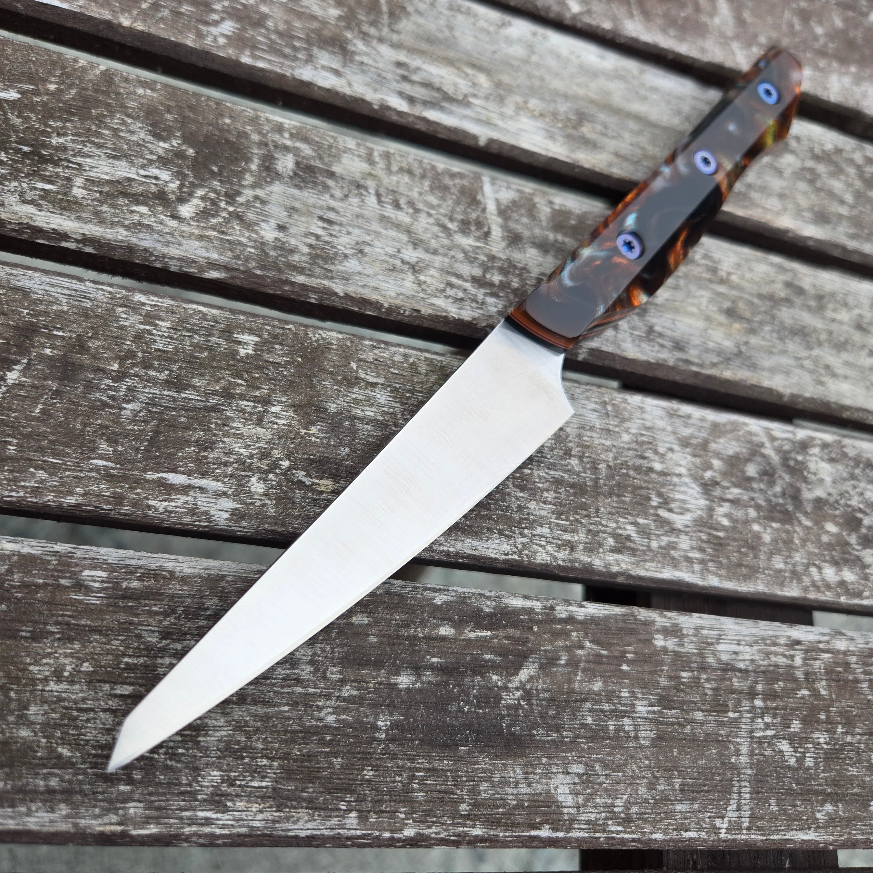 Meglio Knives 3.5" Semi Custom Glitter Copper Paring Knife