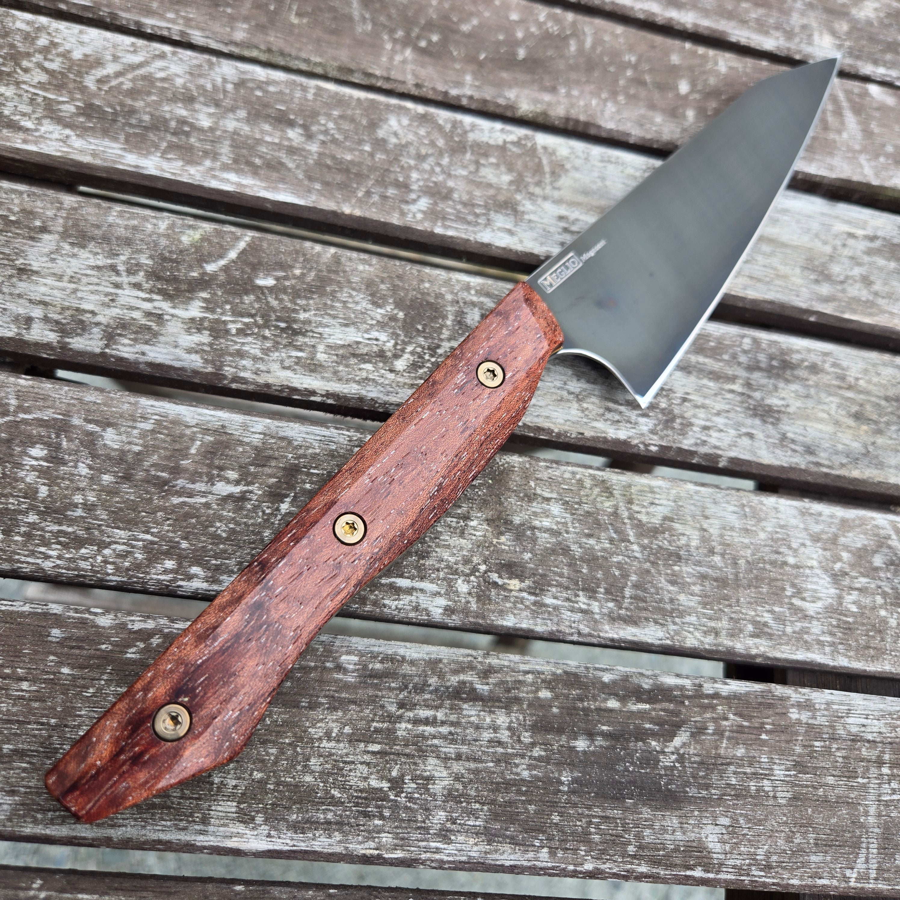 Meglio Knives 5.25" Semi Custom Bubinga DLC Paring Knife