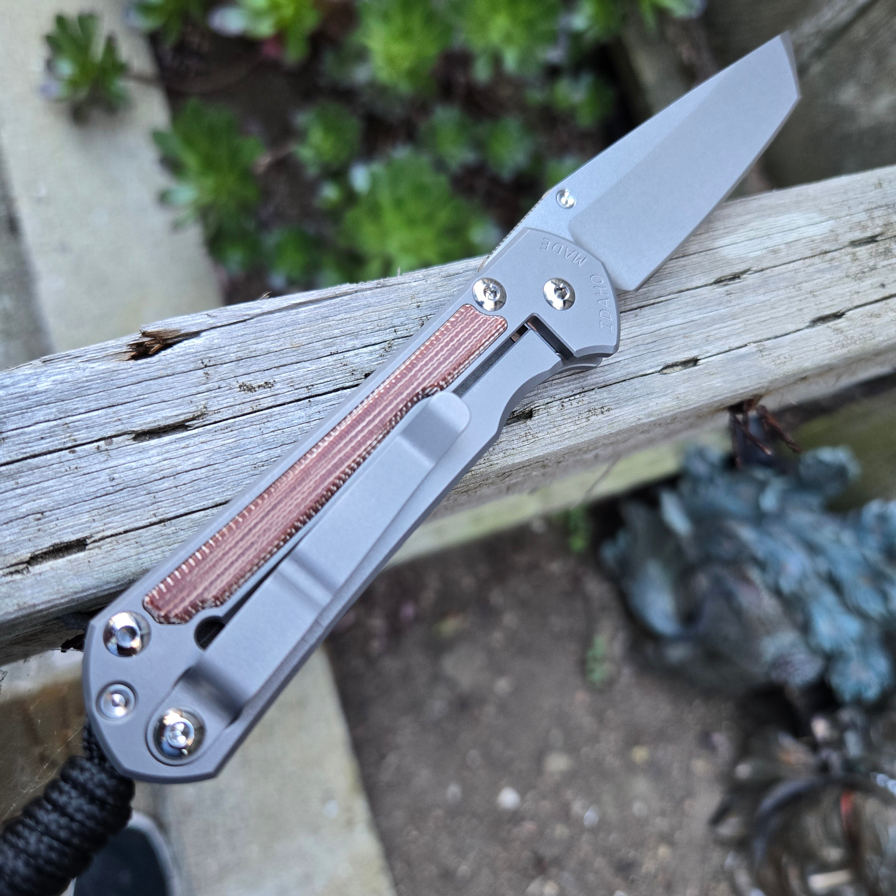 Chris Reeve S31-1234 Small Sebenza 31 Magnacut Tanto Natural Canvas Micarta Folder