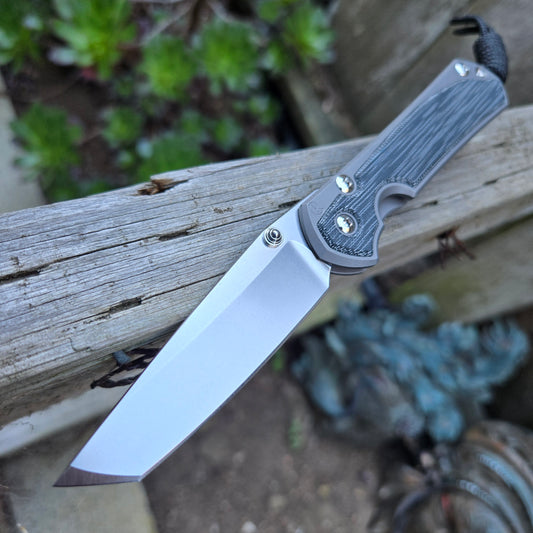 Chris Reeve S31-1232 Small Sebenza 31 Magnacut Tanto Black Canvas Micarta Folder