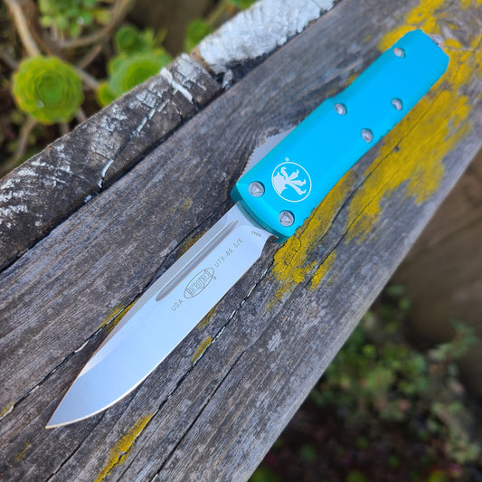 Microtech 231-4TQ UTX-85 S/E Turquoise Satin Standard OTF