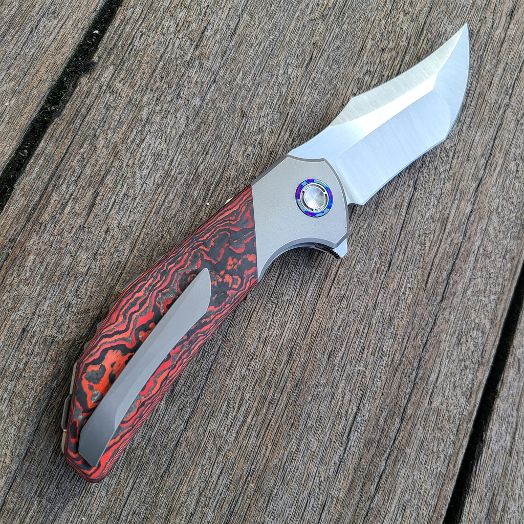 Reate TIGER Hidden Hardware *Fat Carbon Lava Flow* M390 Folder
