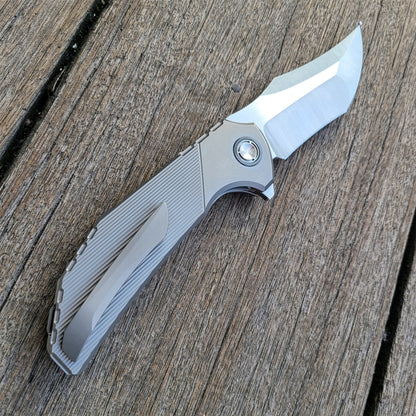 Reate TIGER Hidden Hardware *Titanium* M390 Folder