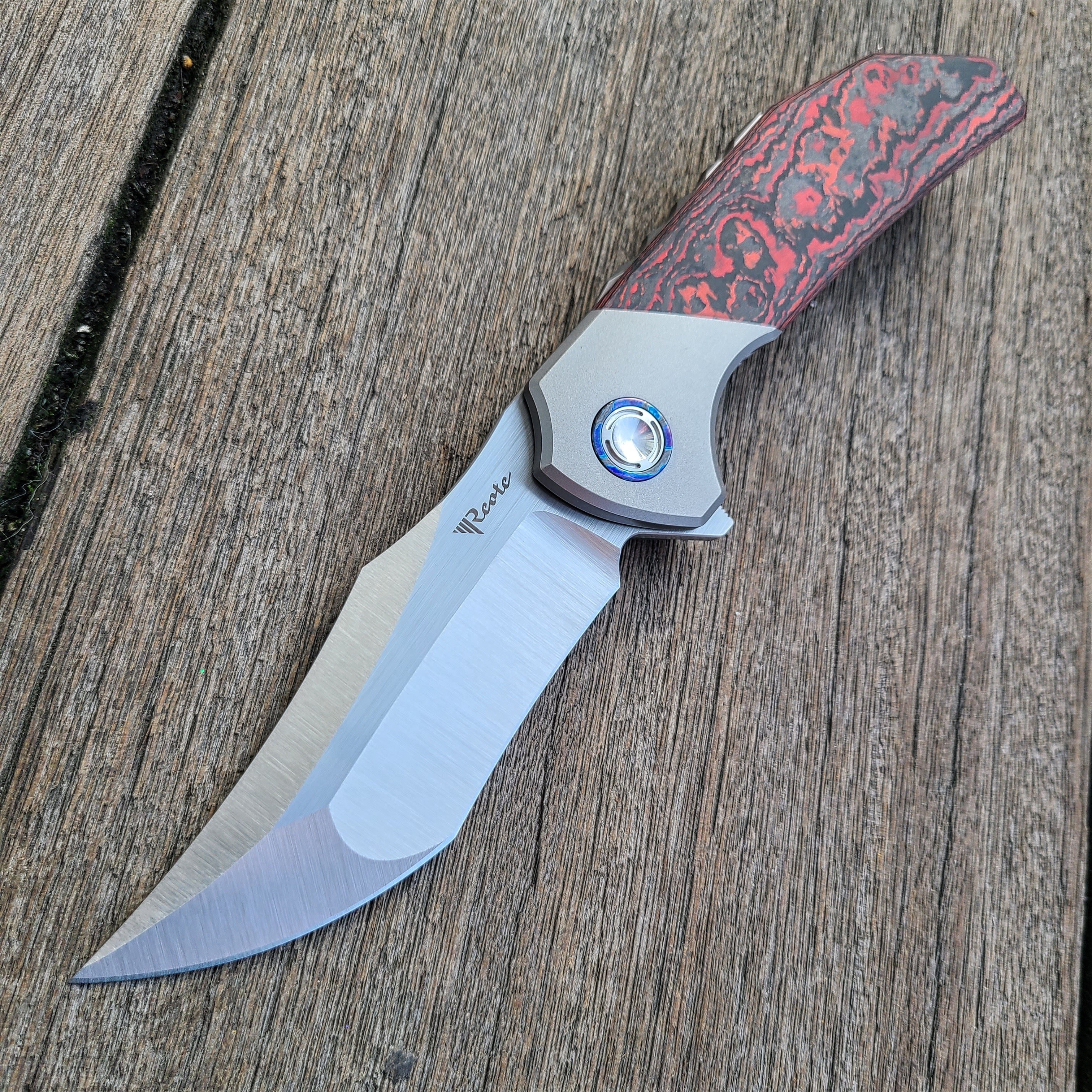 Reate TIGER Hidden Hardware *Fat Carbon Lava Flow* M390 Folder