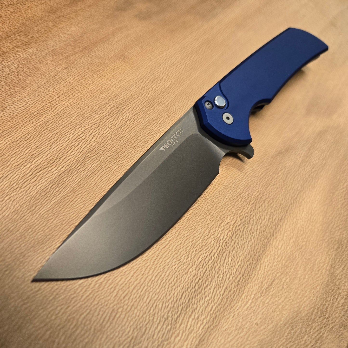 Protech Mordax Smooth Navy Smoky Grey DLC 20CV Folder *Blade Texas 2026 Exclusive*