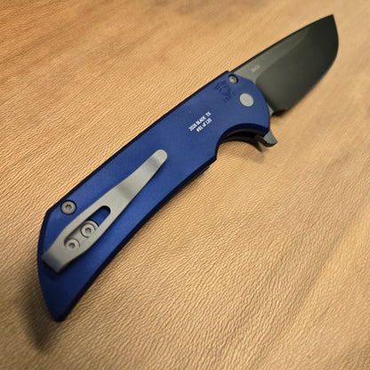 Protech Mordax Smooth Navy Smoky Grey DLC 20CV Folder *Blade Texas 2026 Exclusive*