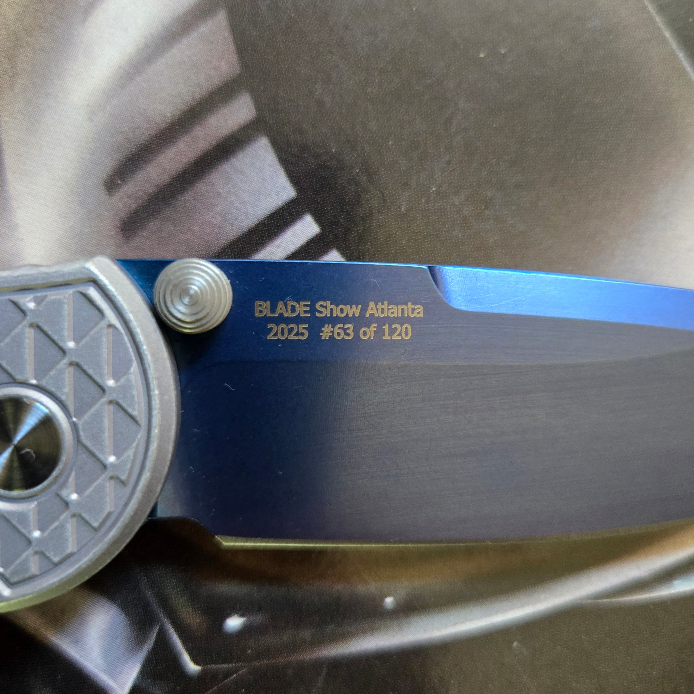Protech 2025 Blade Show Atlanta TR-3 Integrity Battleworn Grey Aluminum Sapphire Blue S35VN Folder *LIMITED EDITION*