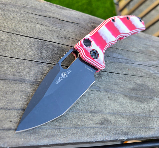 Heretic Knives H011-6A-CANDY Candy Cane G10 Medusa Tanto Auto