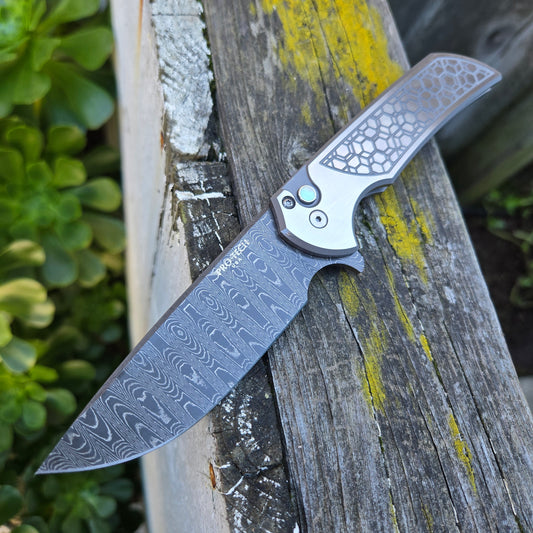 Protech Blade Show West 2024 Mordax Custom 003 Stainless Steel Vegas Forge Folder #2/50