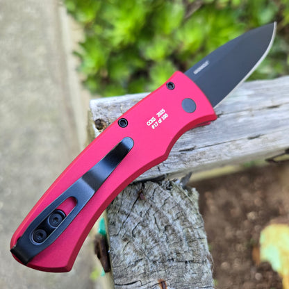 Protech CCKS Fall 2025 Duke 2 Red Handle Black DLC Magnacut Auto *LIMITED EDITION*