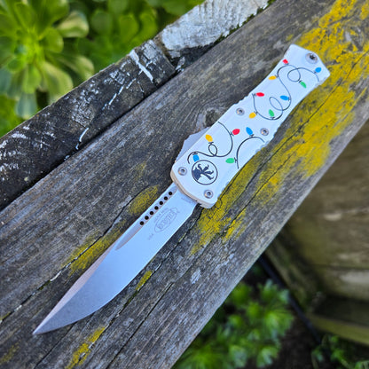 Microtech 1703M-10 WHCMAS Hera II Mini S/E Christmas White Stonewash OTF