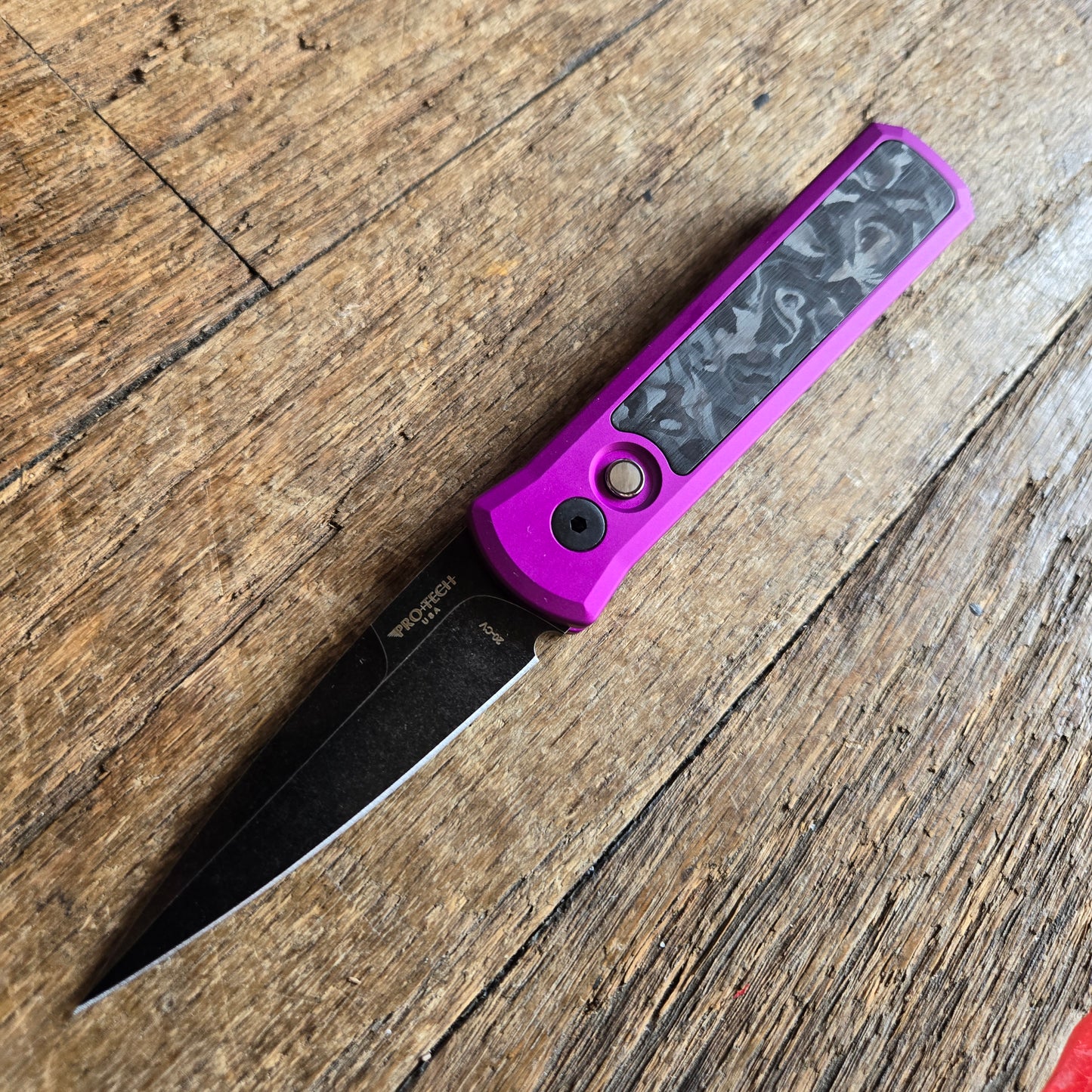 Protech 7211-Marble CF Purple DLCW Godson Purple w/ Marble CF Black DLC 20CV Auto