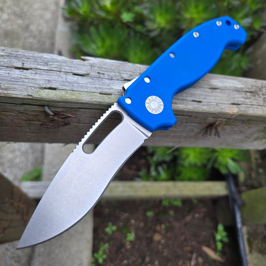 Demko Knives MGAD20S Kopis Blue G10 CPM-20CV Folder