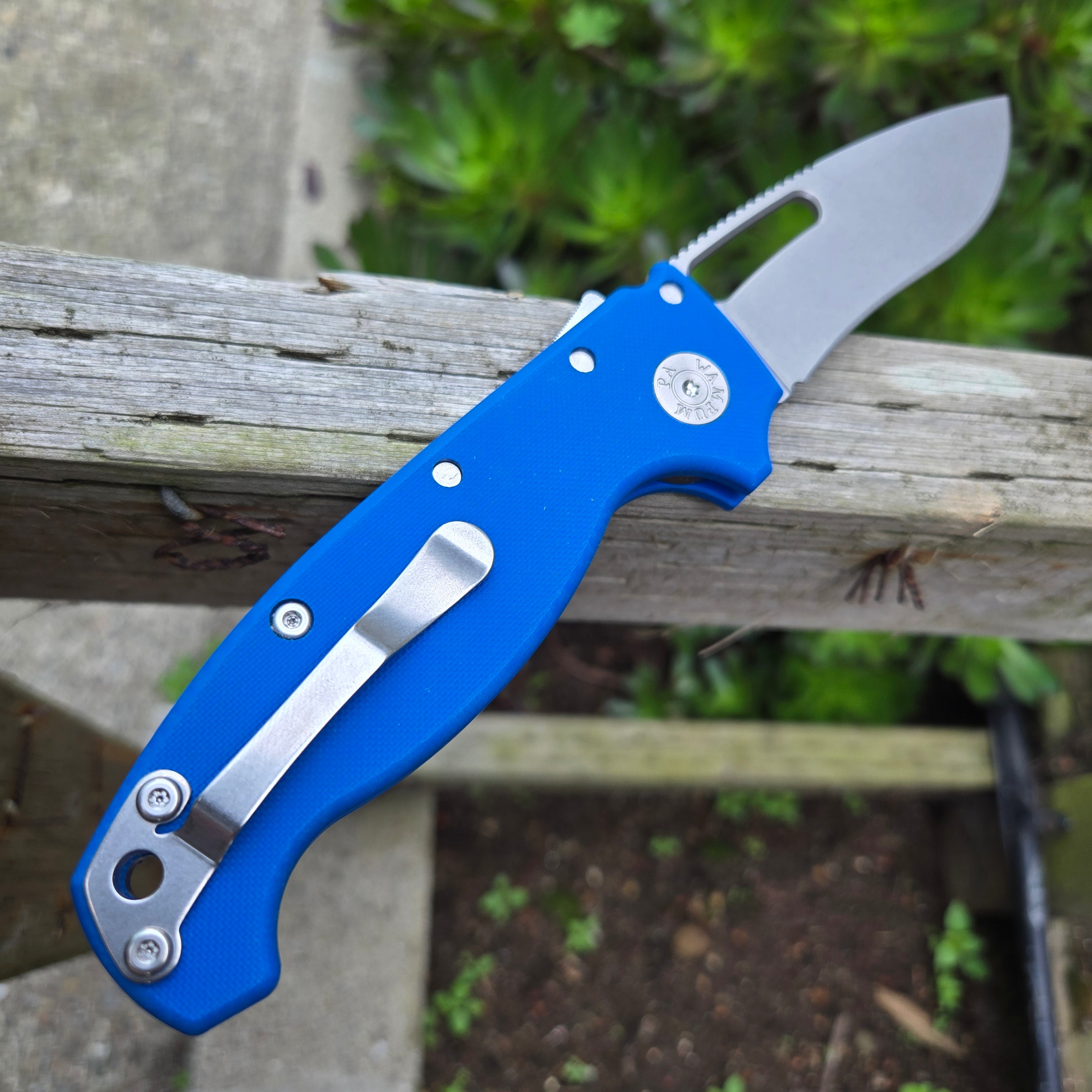 Demko Knives MGAD20S Kopis Blue G10 CPM-20CV Folder