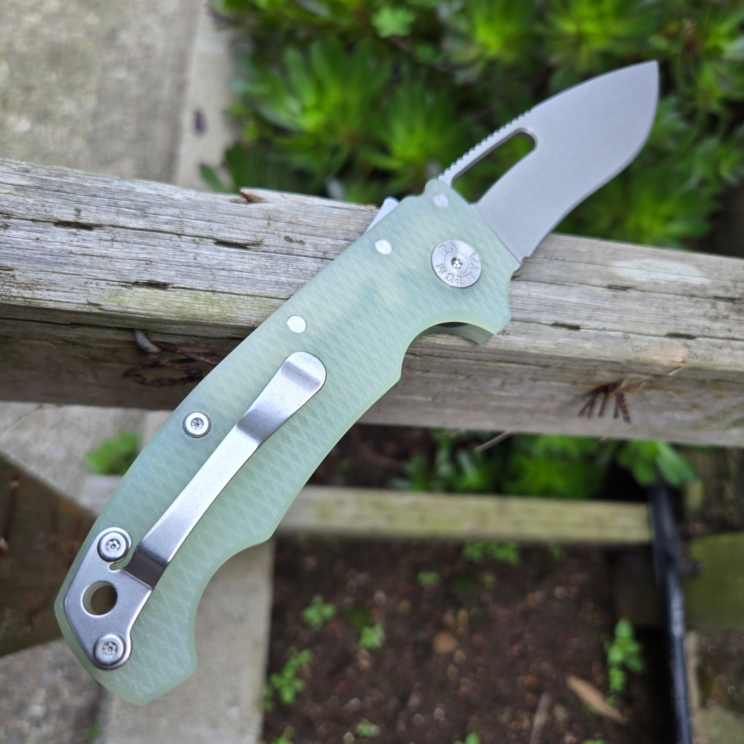 Demko Knives MGAD20S Kopis Jade G10 CPM-20CV Folder