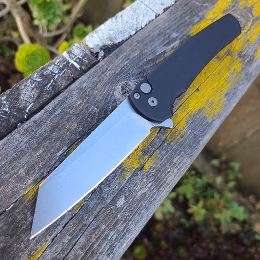 Protech 5401 Black Malibu Reverse Tanto Magnacut Button Lock Flipper