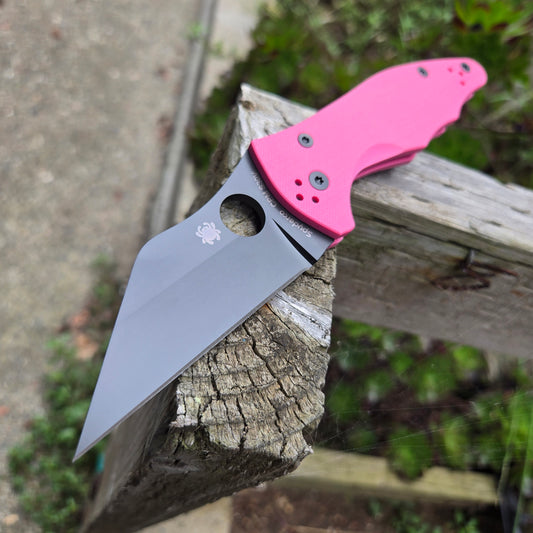 Spyderco C85GPNBKP2 Yojimbo 2 Pink G10 Black CPM-S30V Folder *SPRINT RUN*