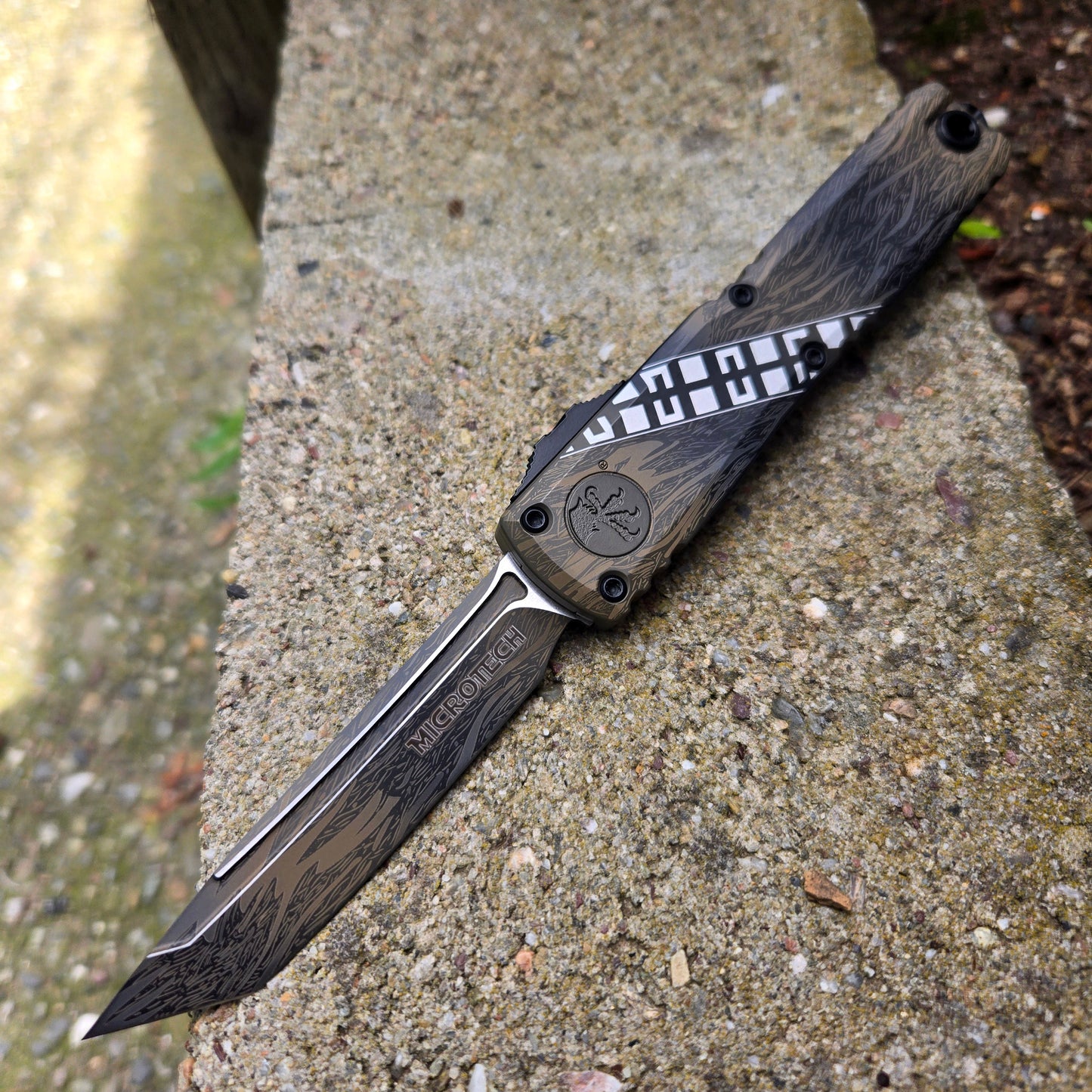 Microtech 11234-1WK Ultratech Gen IV T/E Wookiee Standard OTF Auto