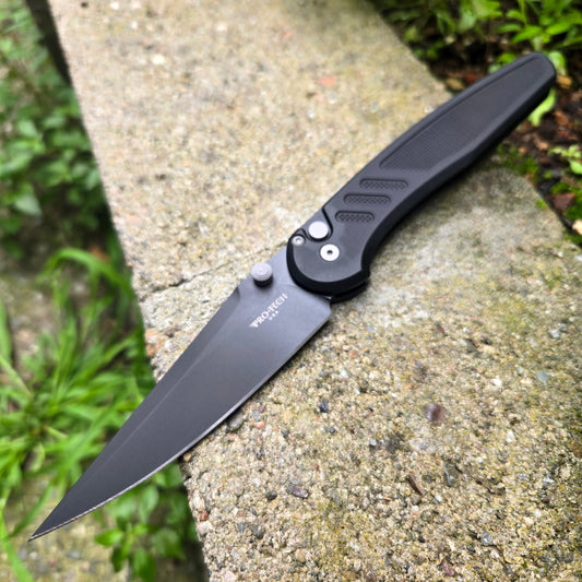 Protech PN1103 Peace Neighbor Designed Avalon Black DLC Magnacut Folder