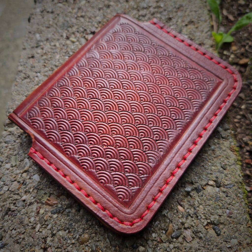 Garza Custom Goods Seigaiha Pattern Hand Sticthed Wallet
