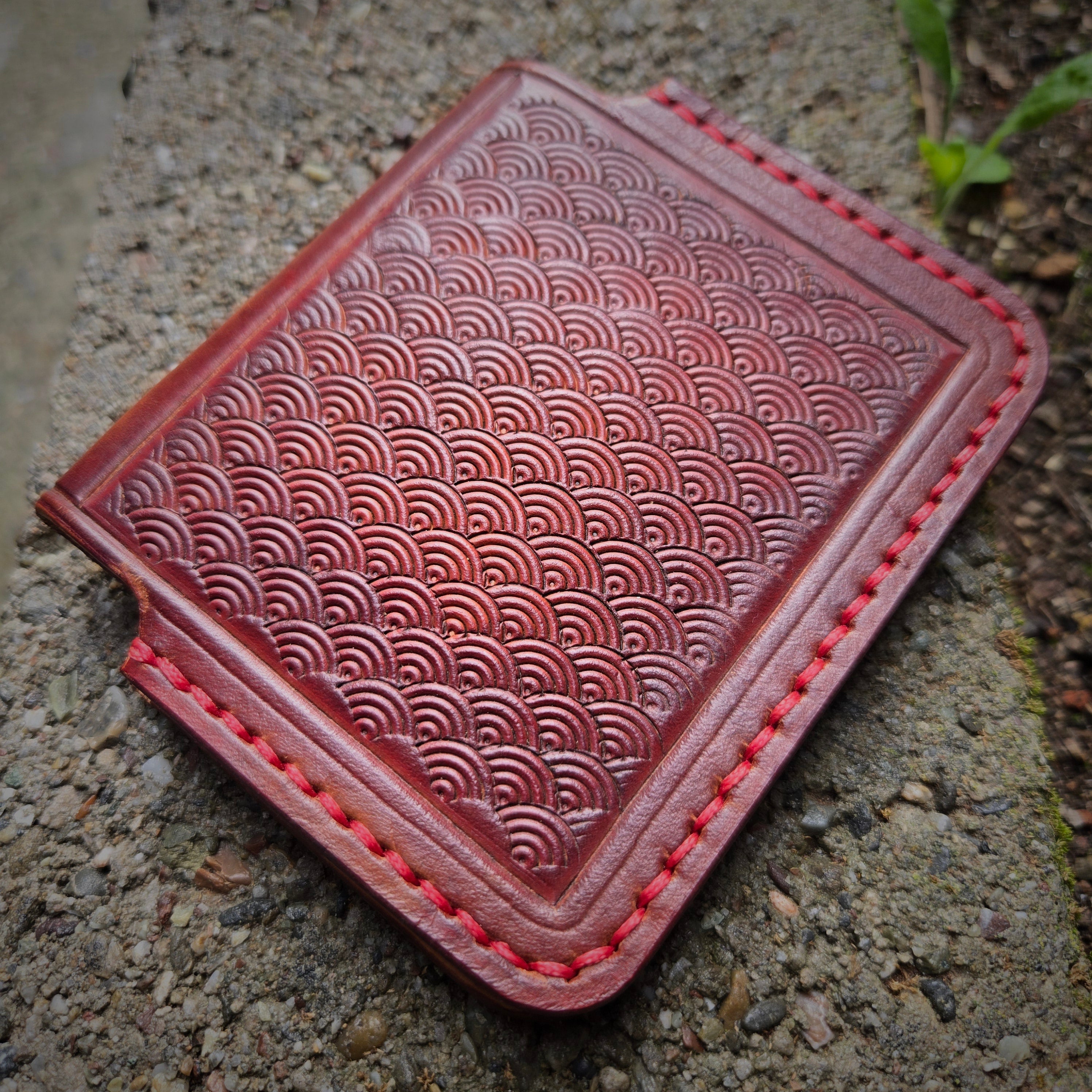 Garza Custom Goods Seigaiha Pattern Hand Sticthed Wallet