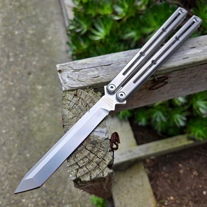 Squid Industries Ti-Krake Raken Zirblast Tanto Balisong