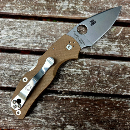 Spyderco C41GPBN15V5 Native 5 Brown G10 CPM-15V Folder -SPRINT RUN-