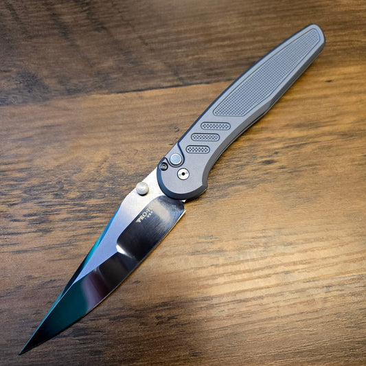 Protech x Peace Neighbor Design 2026 Avalon Custom 004 Knurled Grey Mike Irie Polished 154cm Folder *LIMITED EDITION*