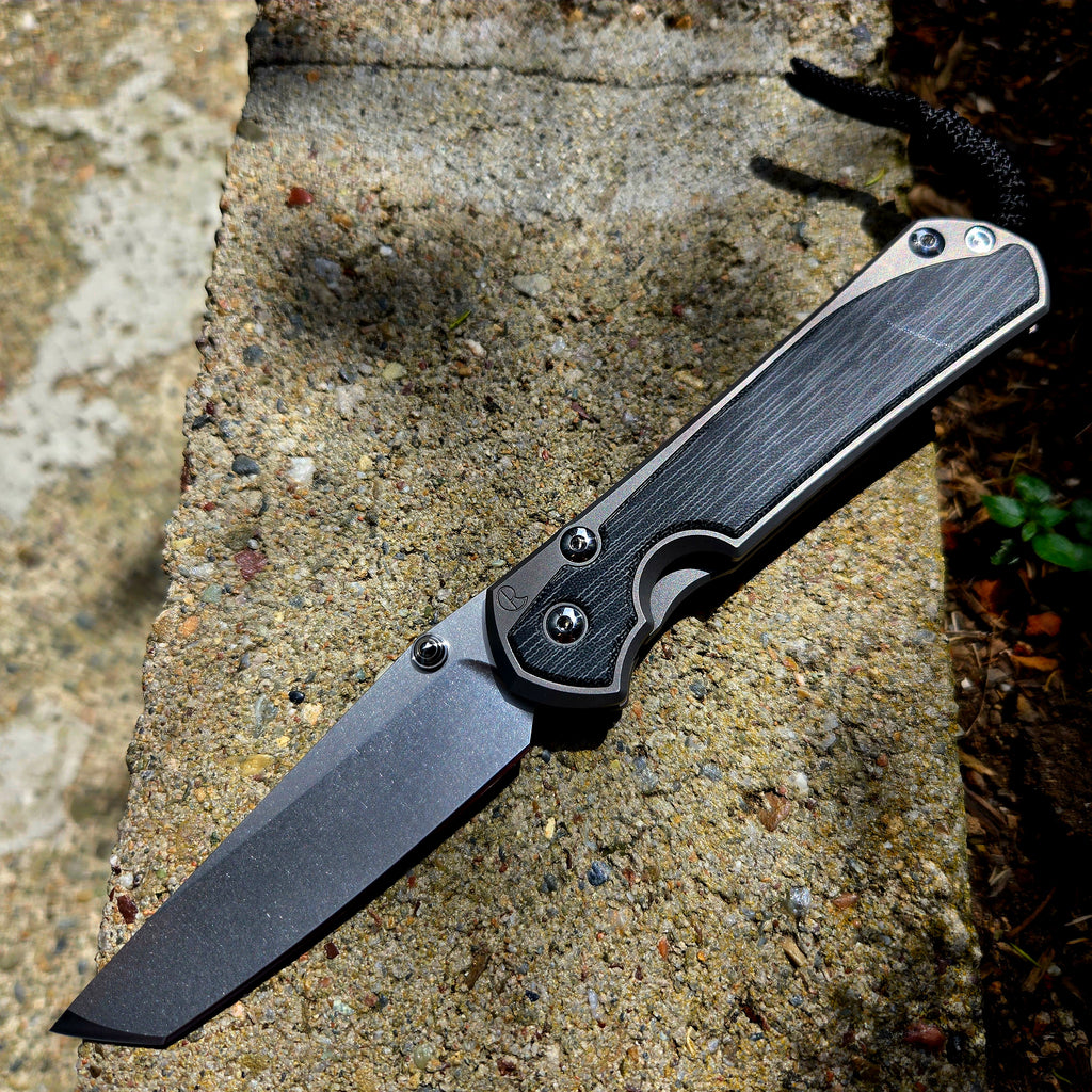 Chris Reeve L31-1232 Large Sebenza 31 Tanto Magnacut Black Canvas Micarta Folder
