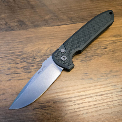 Protech LG3105-Green Carbide Rockeye Stonewash Magnacut Auto