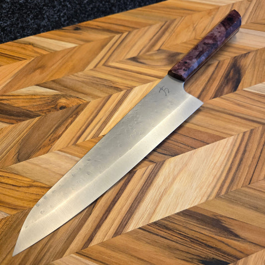 Running Man Forge 210mm Maple Burl Gyuto Knife