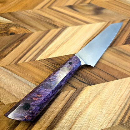 Running Man Forge 100mm Maple Burl K-Tip Paring Knife