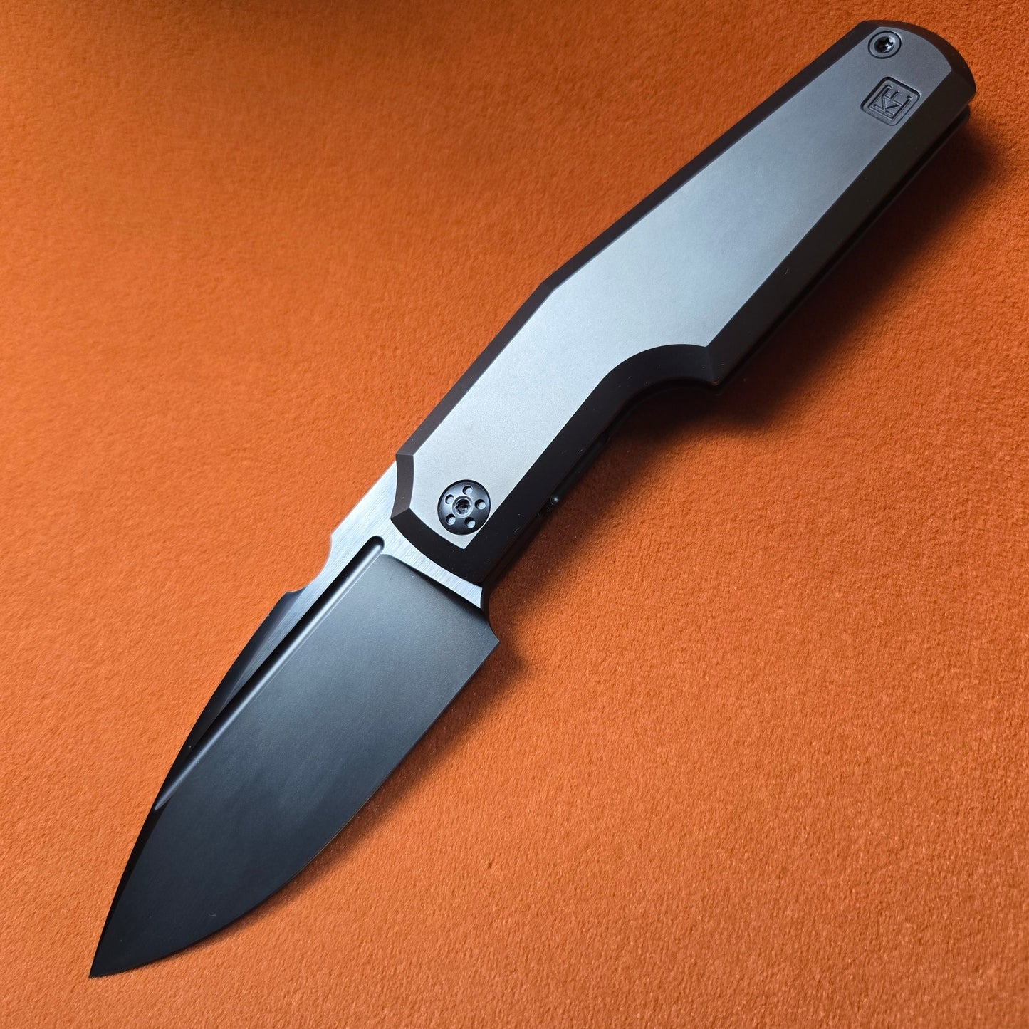 Custom Knife Factory GTK Elementak Blackwash Titanium Folder *LIMITED EDITION*