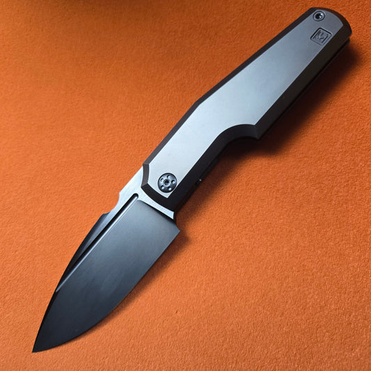 Custom Knife Factory GTK Elementak Blackwash Titanium Folder *LIMITED EDITION*