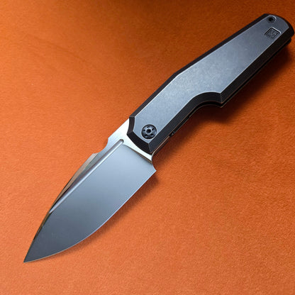 Custom Knife Factory GTK Elementak Blackwash Titanium Black DLC Folder *LIMITED EDITION*