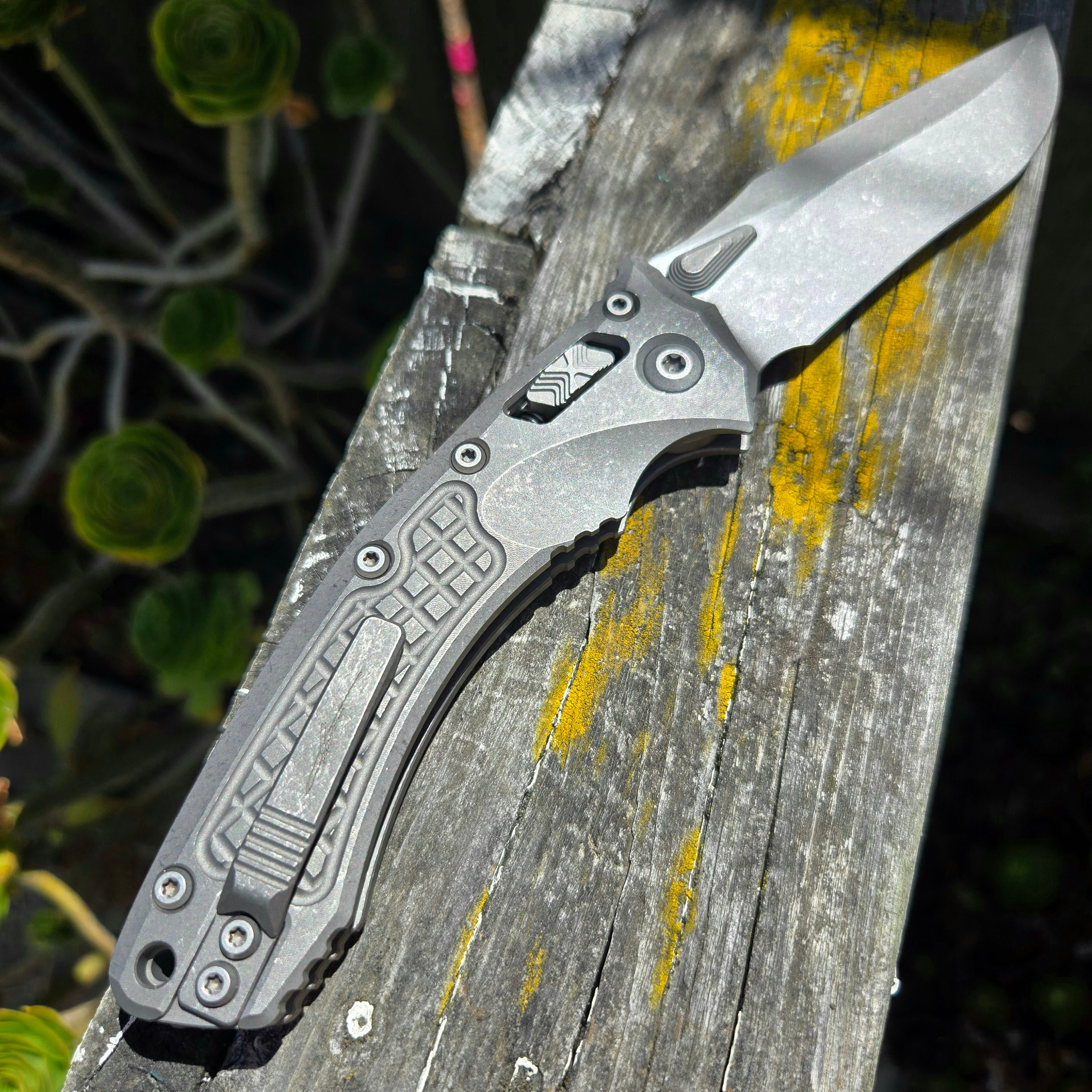 Microtech 137RL-10APFRMS1 Marfione Select Amphibian Ram-Lok Titanium Apocalyptic Frag Manual Folder
