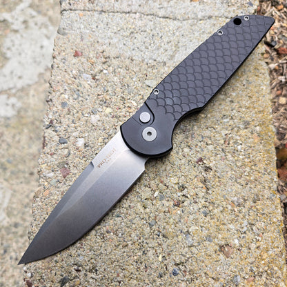 Protech TR-3 X1 SW MC Tactical Response 3 Black Fishscale Stonewash Magnacut Auto