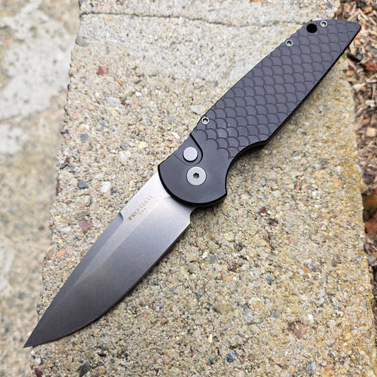 Protech TR-3 X1 SW MC Tactical Response 3 Black Fishscale Stonewash Magnacut Auto