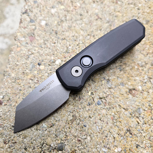 Protech R5201 Black Runt 5 Reverse Tanto 20CV Stonewash Auto