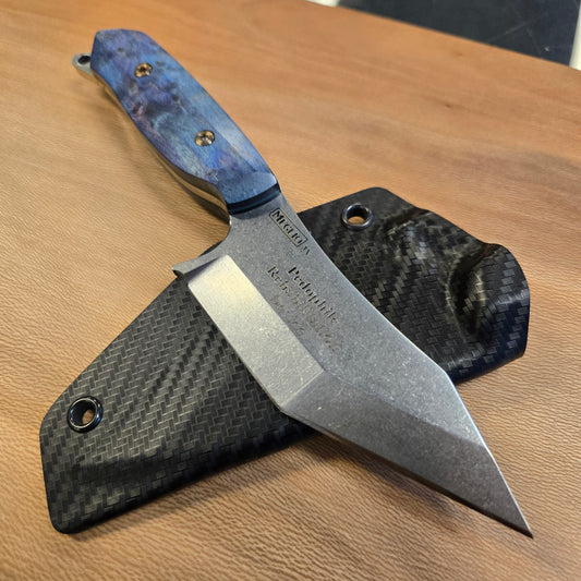 Meglio Knives Semi-Custom Pedo Rehab Device 3V Tanto Fixed Blade