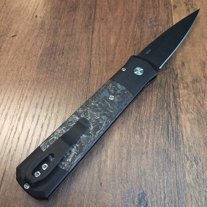 Protech 905-LTD TC Black Godfather TechnoCarbon CF Black DLC 154cm Auto